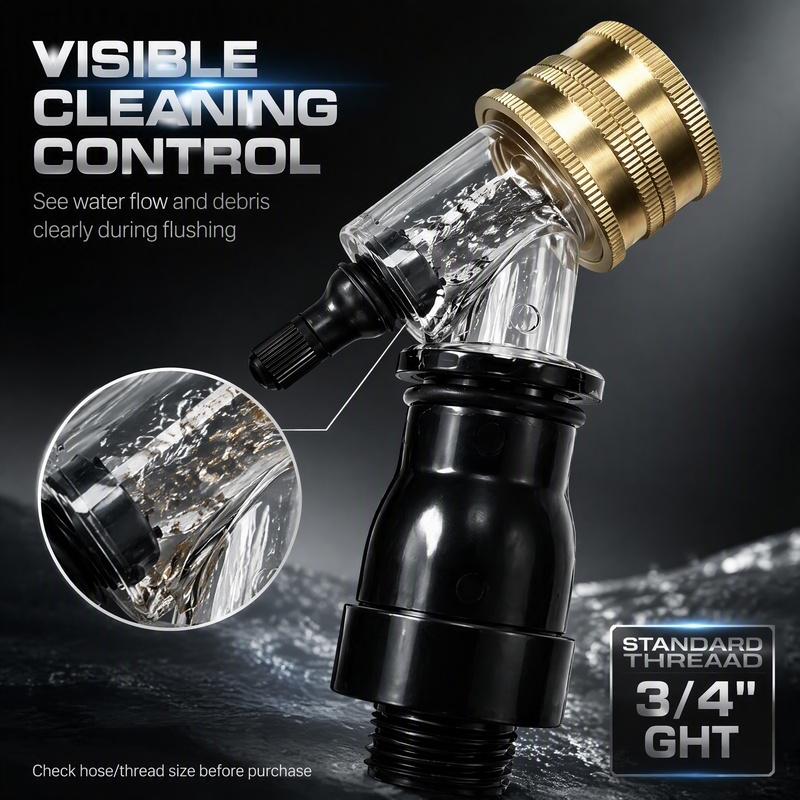 Home Improvement K&B Construction - Przezroczysty wizualny adapter filtra do wody,