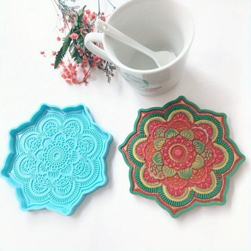Home Improvement Tim - Mandala Coaster Silicone Mold Round Tray